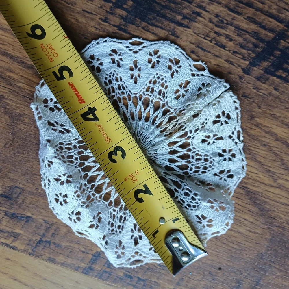 Lot 5 Vtg Crochet Lace Doilies Handmade Mixed Ivory/White Ephemera Crafts READ